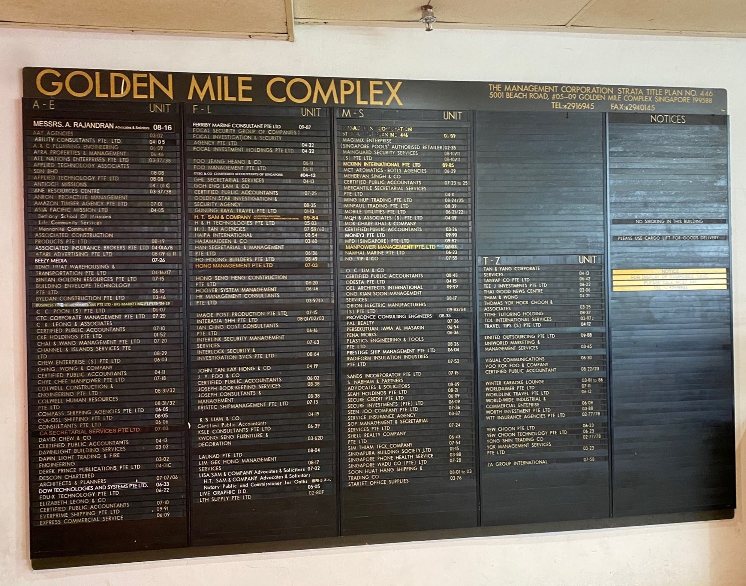 The last tenants of Golden Mile Complex, 2022.